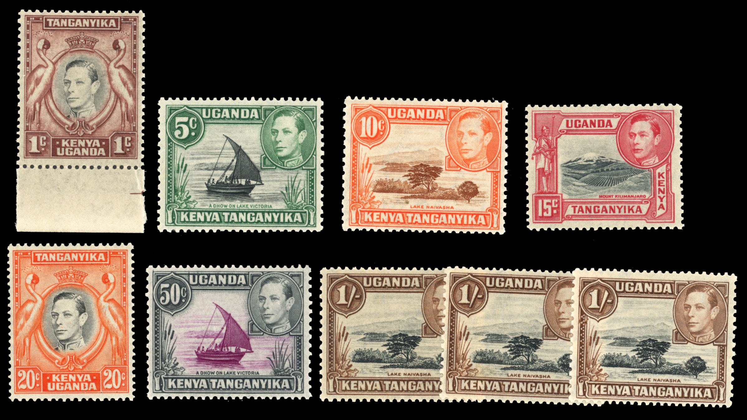 KUT SG 131/145a reprints group mint