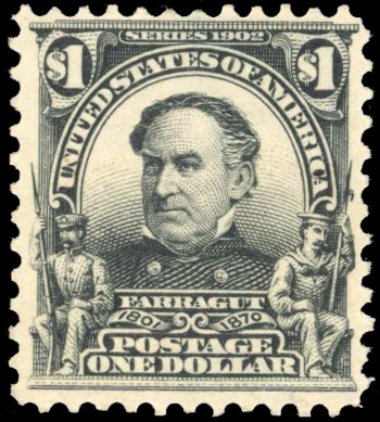 USA 1902-08 Farragut $1 black mint