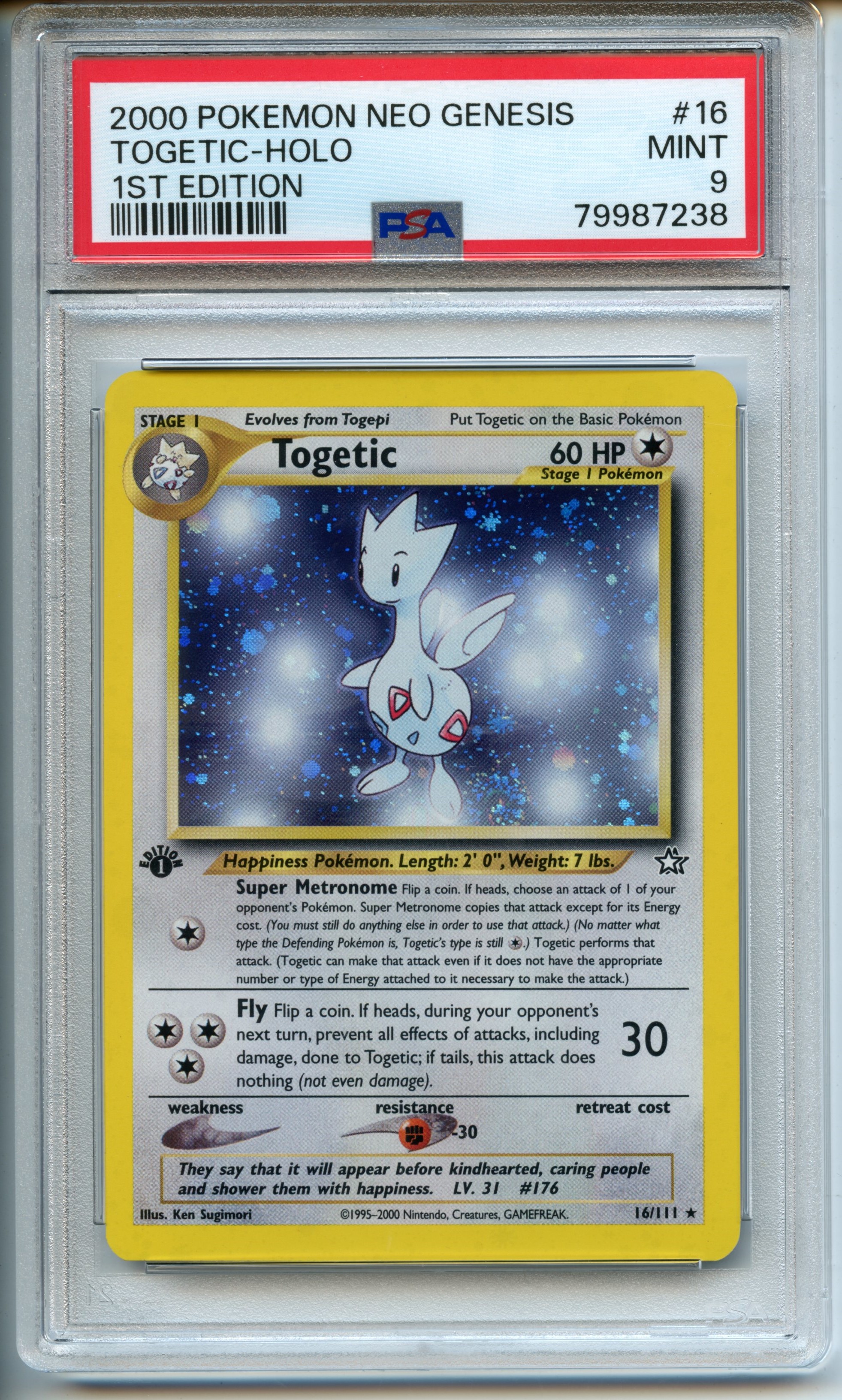 Pokémon TCG - Togetic HOLO - 1st Edition Neo Genesis - PSA 9