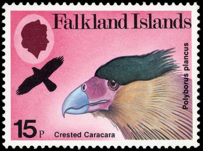 Falkland Is SG 386w 1980 15p Birds of Prey Crown to left of CA mint