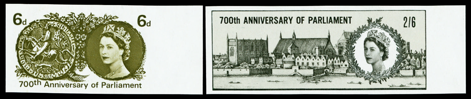 GB 1965 SG 663-4 imprimaturs