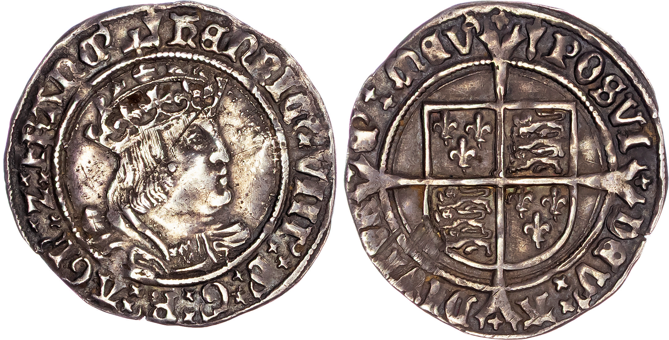Henry VIII (1509-1547), AR Groat, Second Coinage, Tower (London) mint, mm. arrow (1526-44).