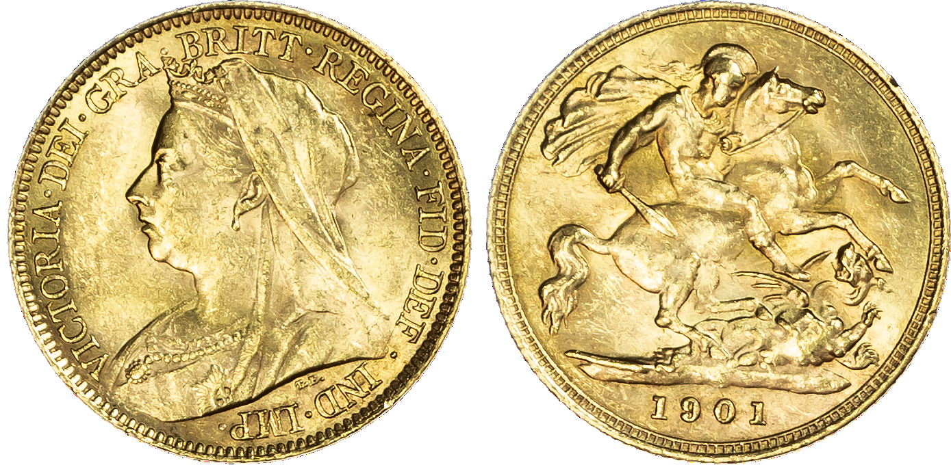 Victoria (1837-1901), Half Sovereign, 1901