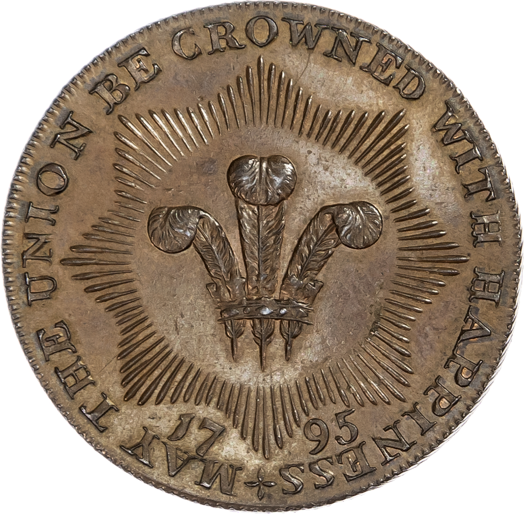 London National Series, Lutwyche’s Princess of Wales brass Halfpenny 1795