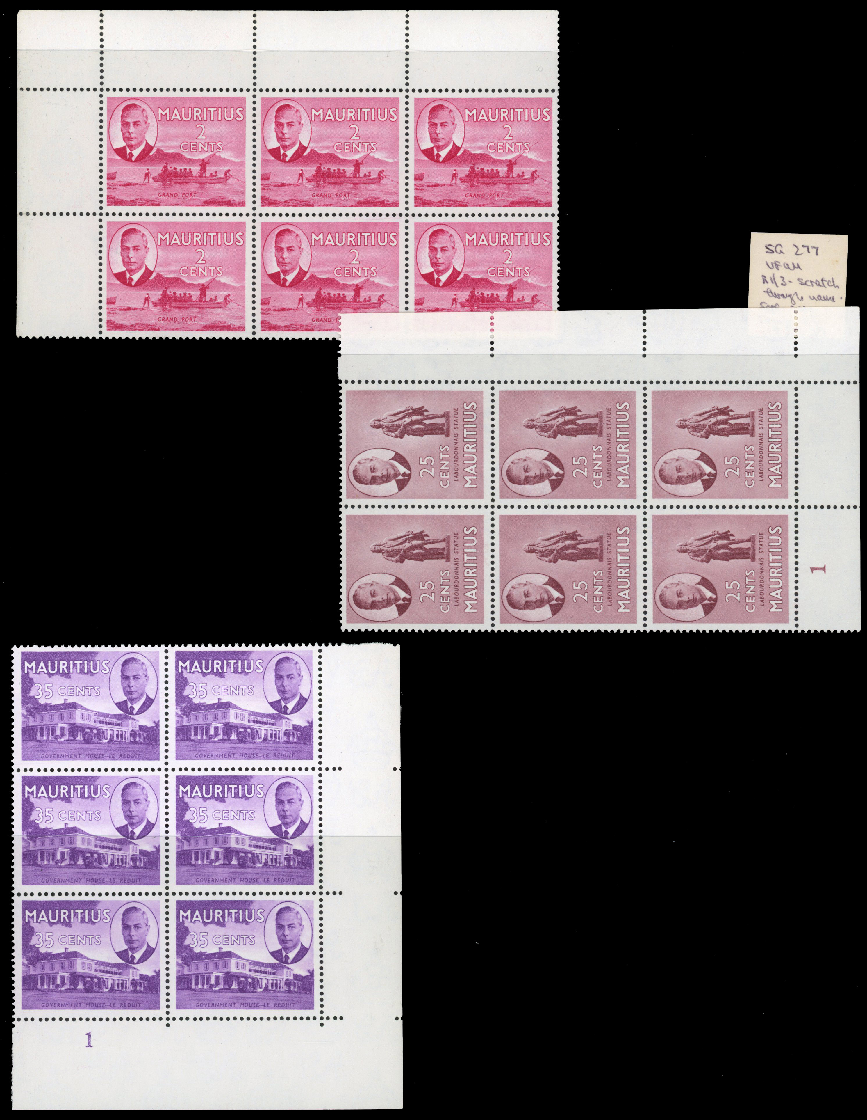 Mauritius SG 277/290 blocks mint