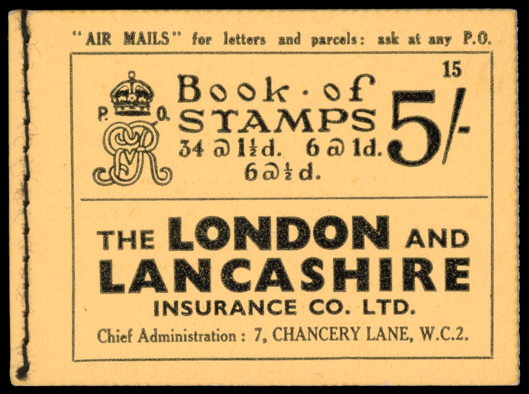GB 1935 5s Booklet (Edition No. 15), SG BB37