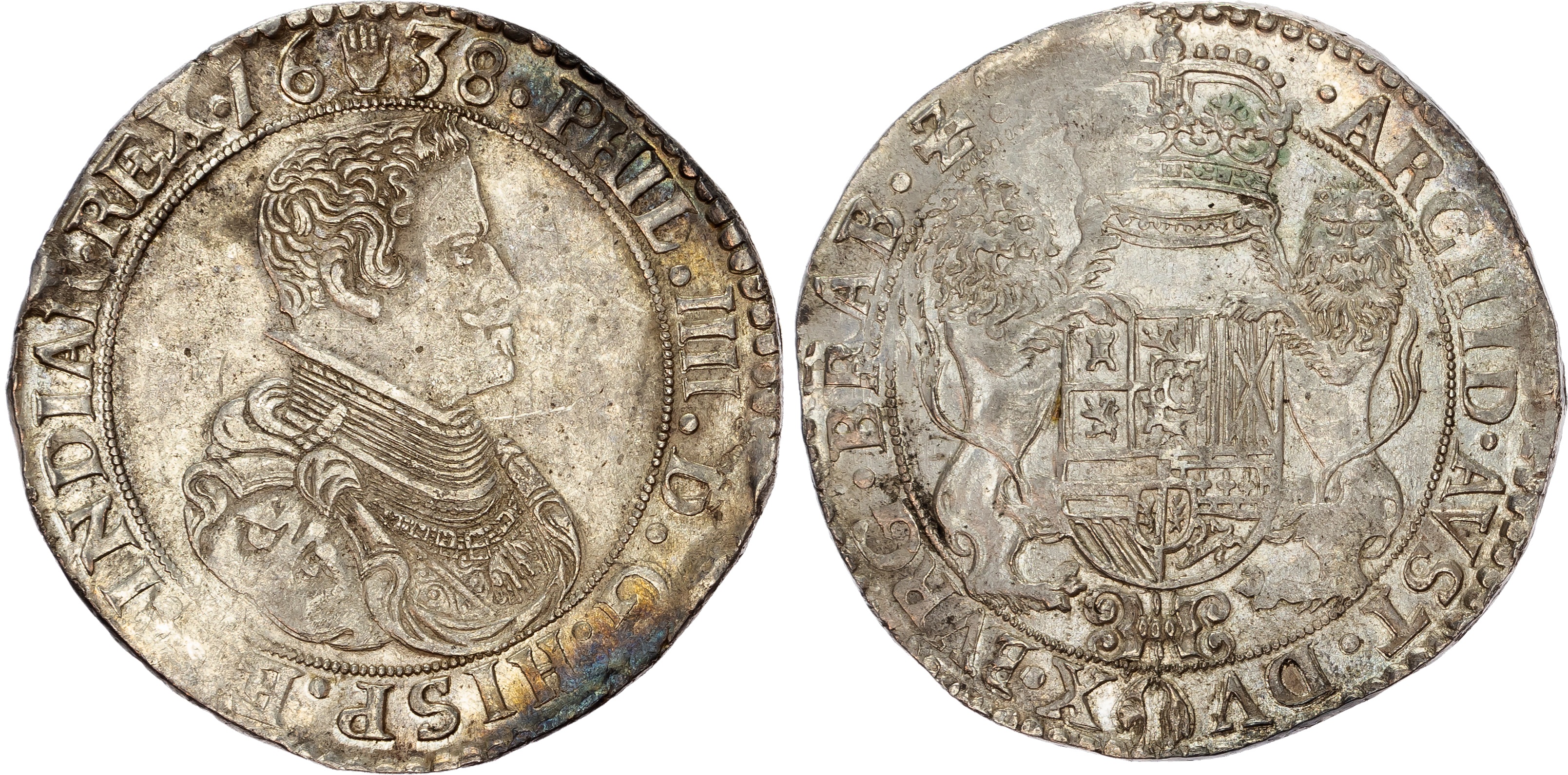Spanish Netherlands, Brabant, Philip IV (1621-1655), silver Ducaton, 1638