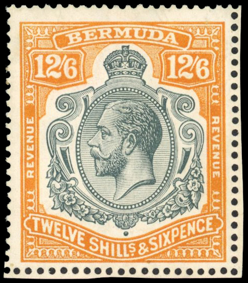 Bermuda Postal Fiscal 12s6d SG F1g mint 