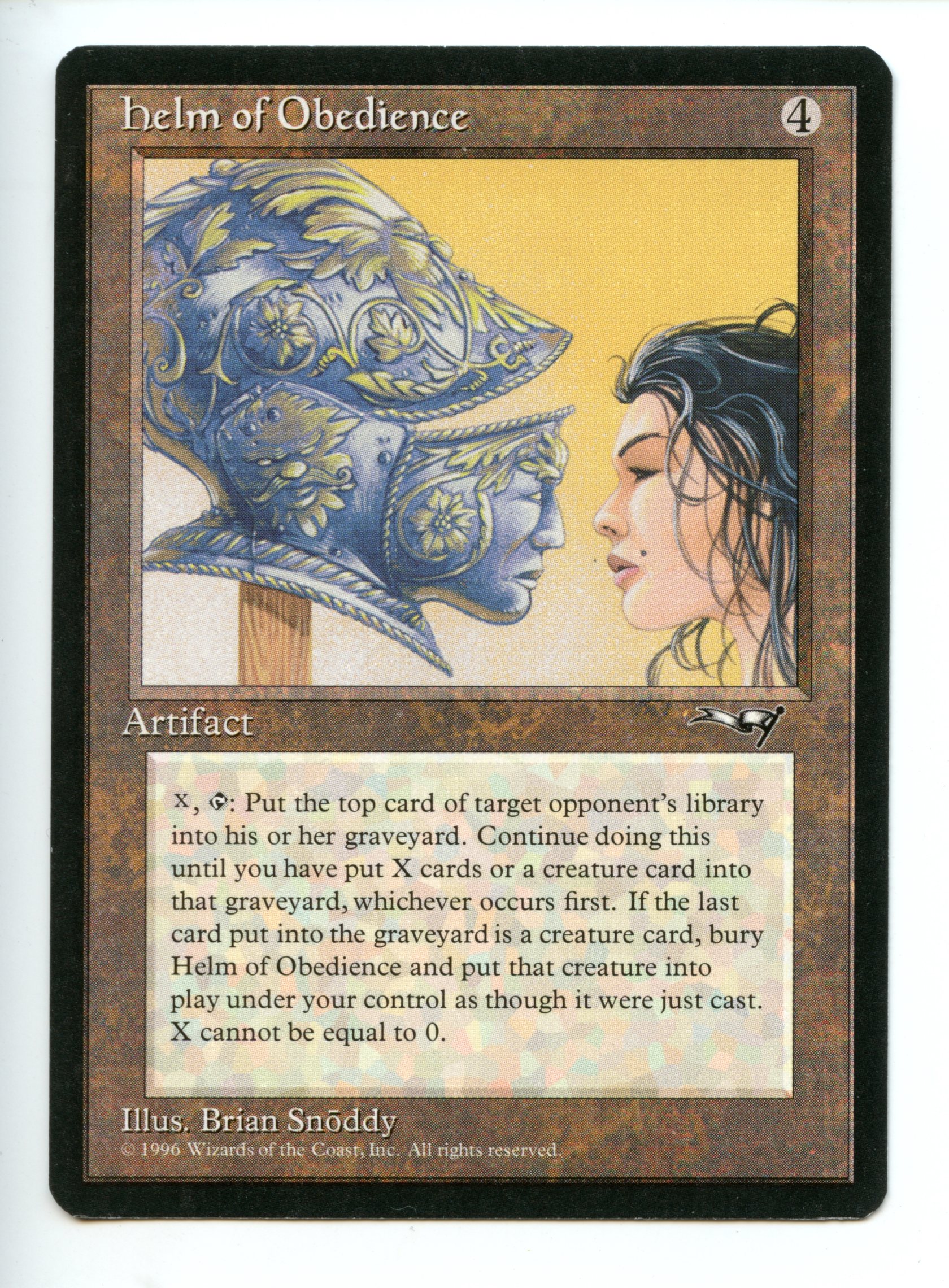 Magic The Gathering - Helm of Obedience - Alliances - Near Mint Condition