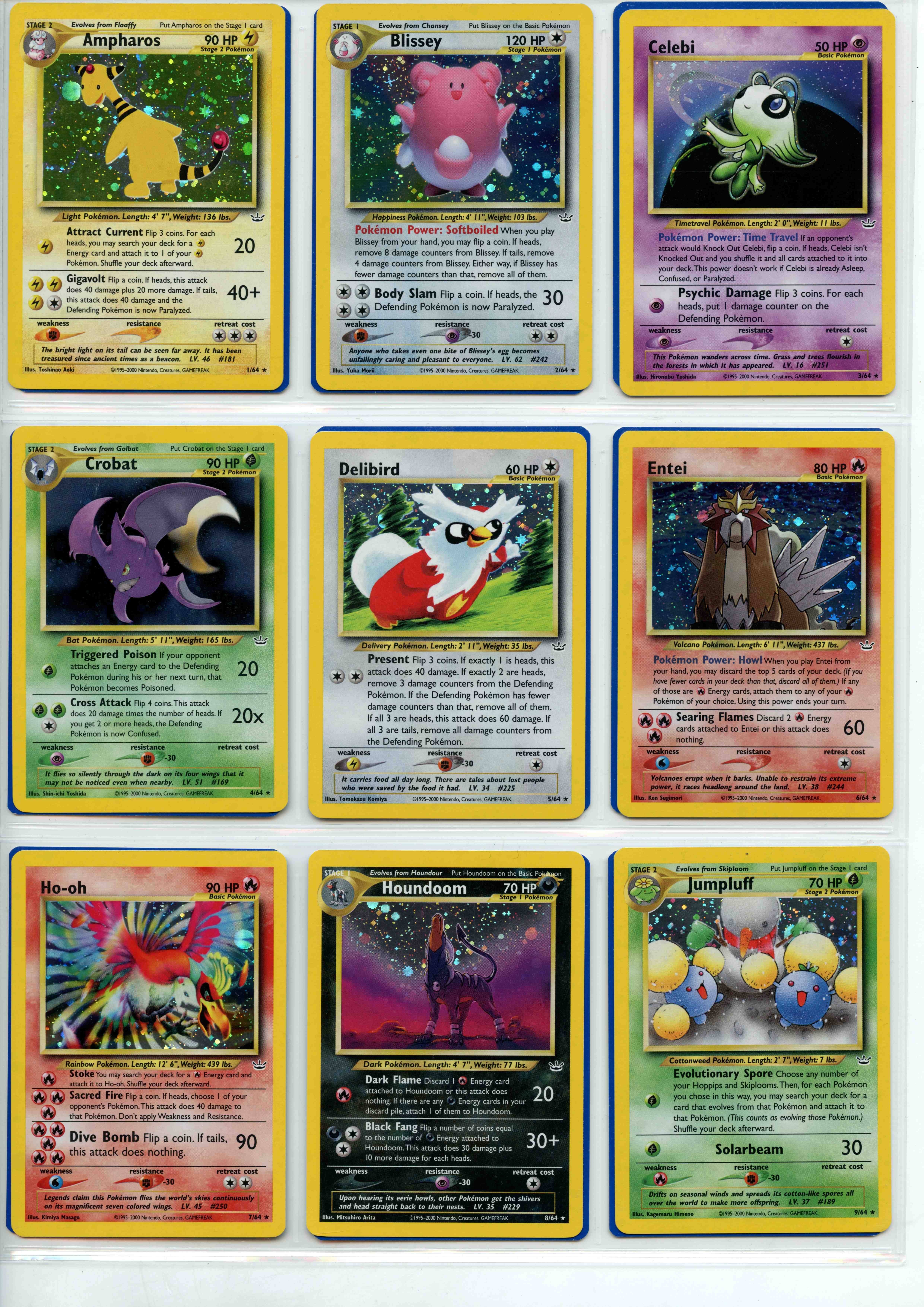 Pokemon TCG - Neo Revelation Unimited  - Complete Set Including Shinings 66/64