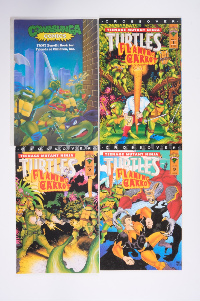 Teenage Mutant Ninja Turtles Crossover Flaming Carrot (Aardvark-Vanaheim/Mirage, 1980-90s) Total 8