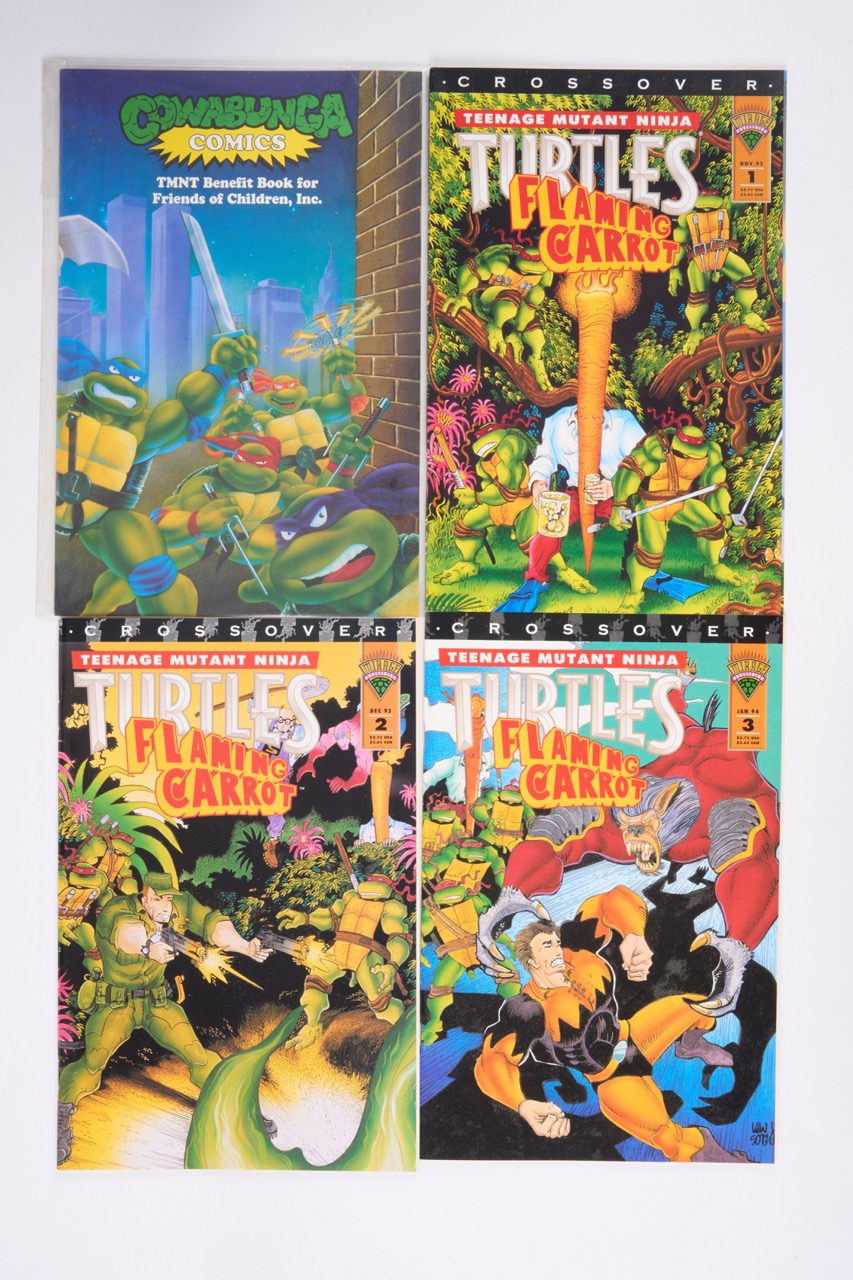 Teenage Mutant Ninja Turtles Crossover Flaming Carrot (Aardvark-Vanaheim/Mirage, 1980-90s) Total 8