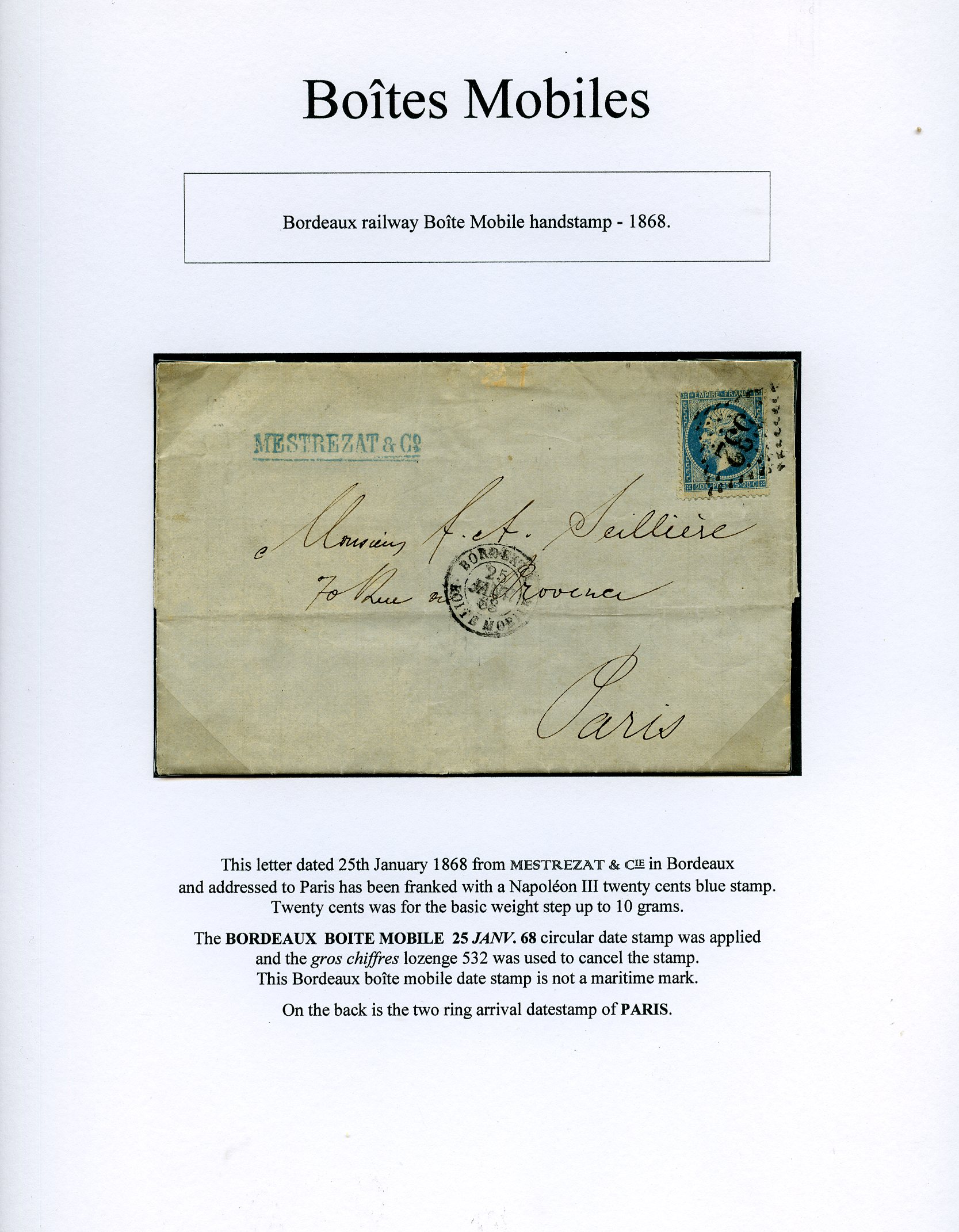 POSTAL HISTORY: 1850s to 1936 'Movable...