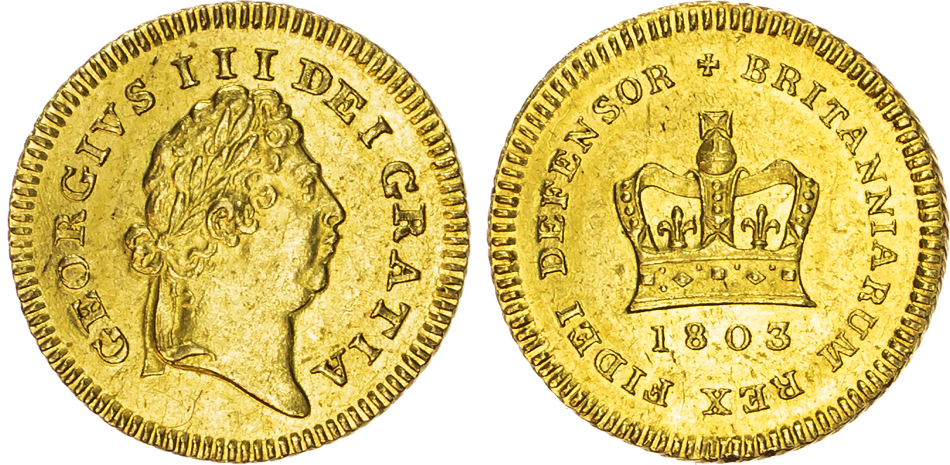 George III (1760-1820) Third Guinea, 1803.