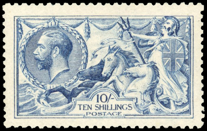 GB SG 412 1915 10s blue mint