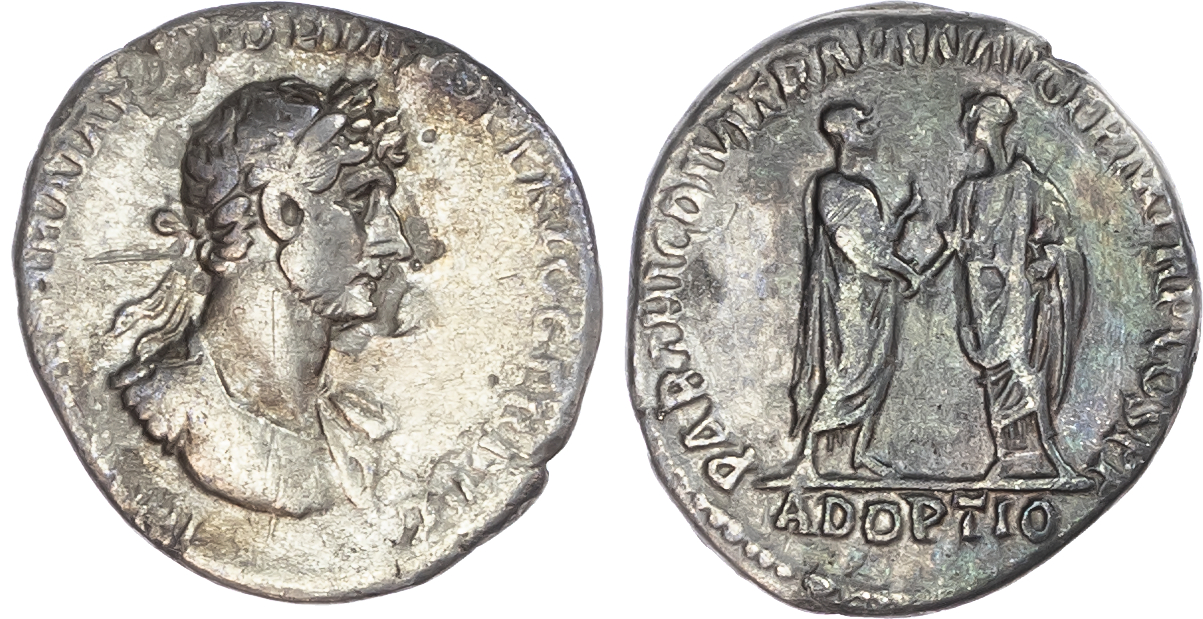 Hadrian (AD 117-138) AR Denarius, mint of Rome, AD 117, 2.41g.