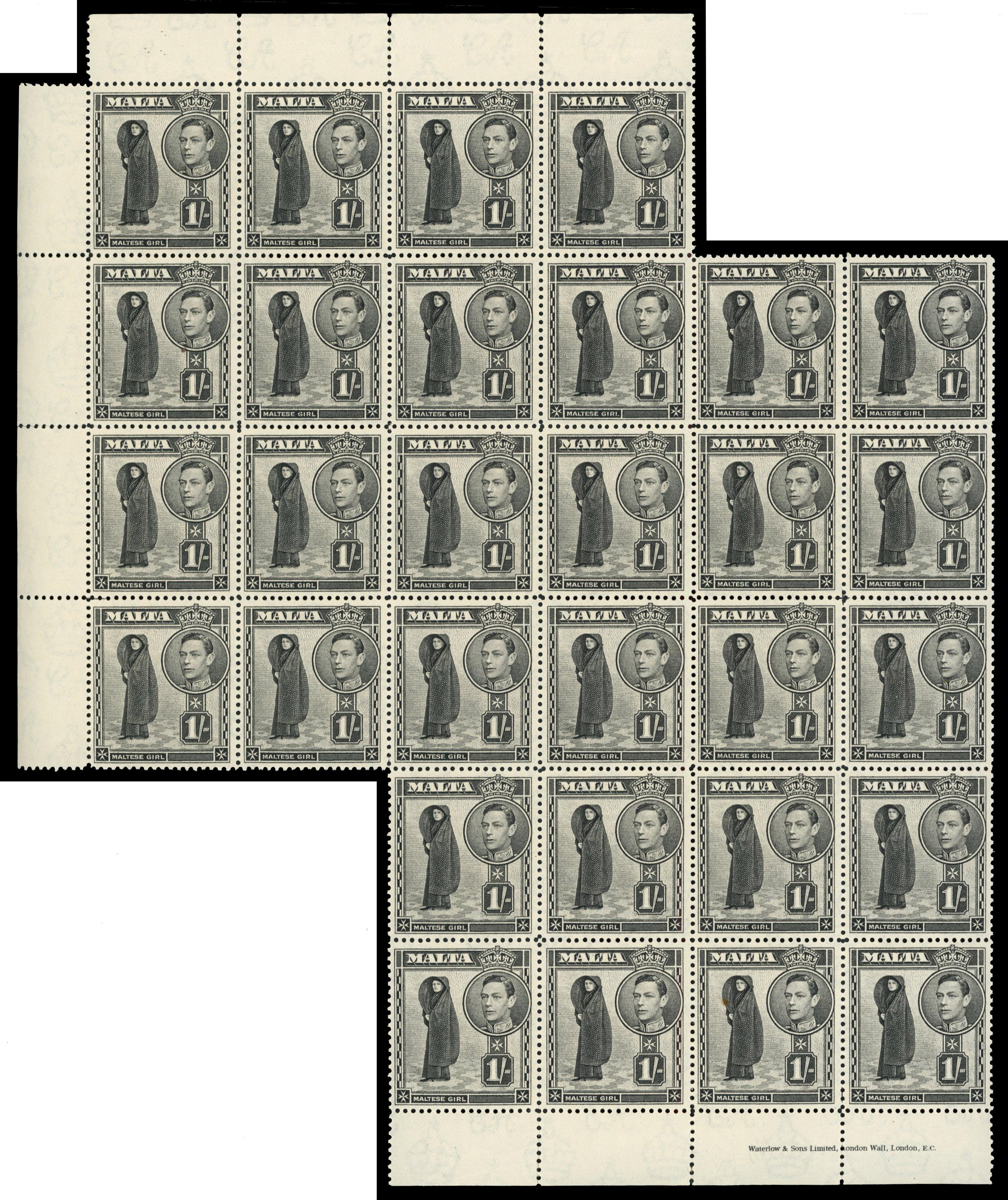 Malta KG VI 1938 set multiples mint