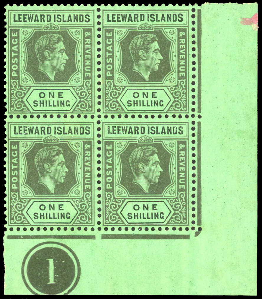 Leeward Islands SG 110a block mint