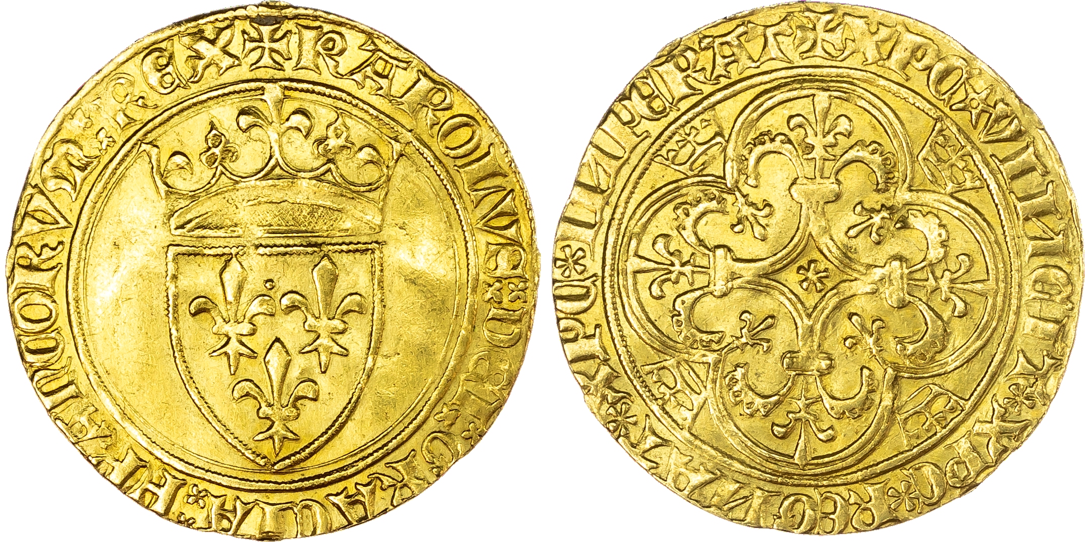 France, Charles VI (1380-1422), gold Ecu
