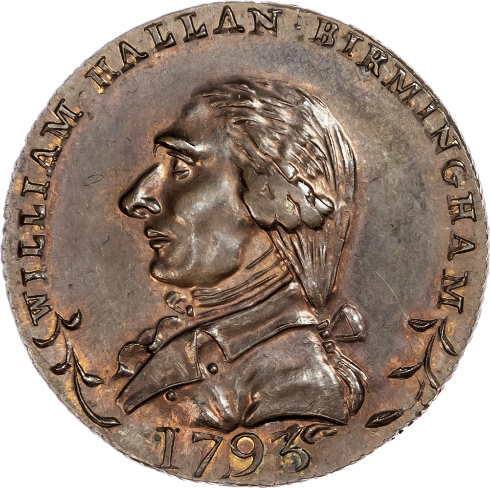 London - Holborn, Paul Skidmore mule (Willam Hallan, Birmingham) Halfpenny 1793