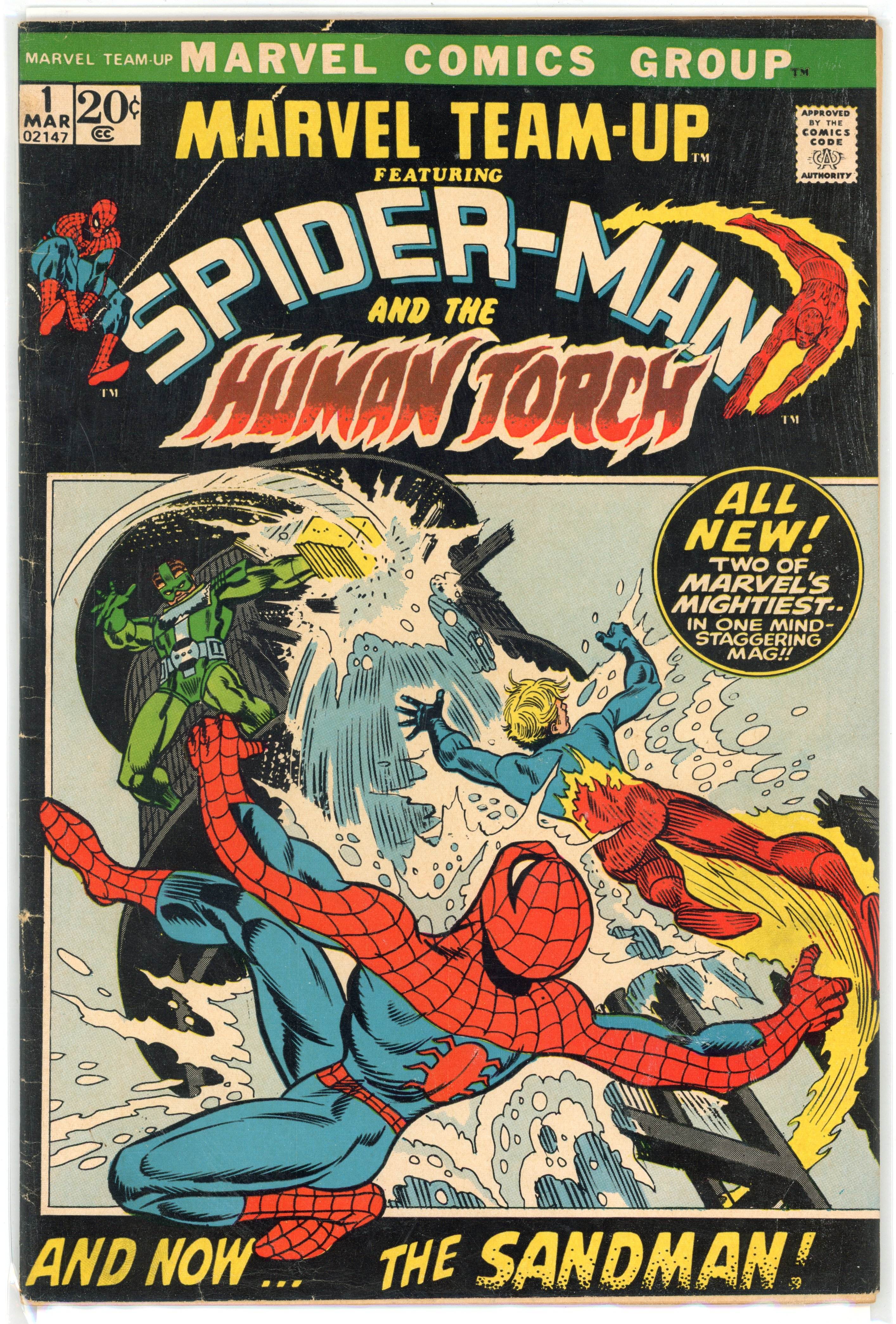 Marvel Comics Team Up #1 (Marvel Comics, 1972) Spider-Man and Human Torch team up