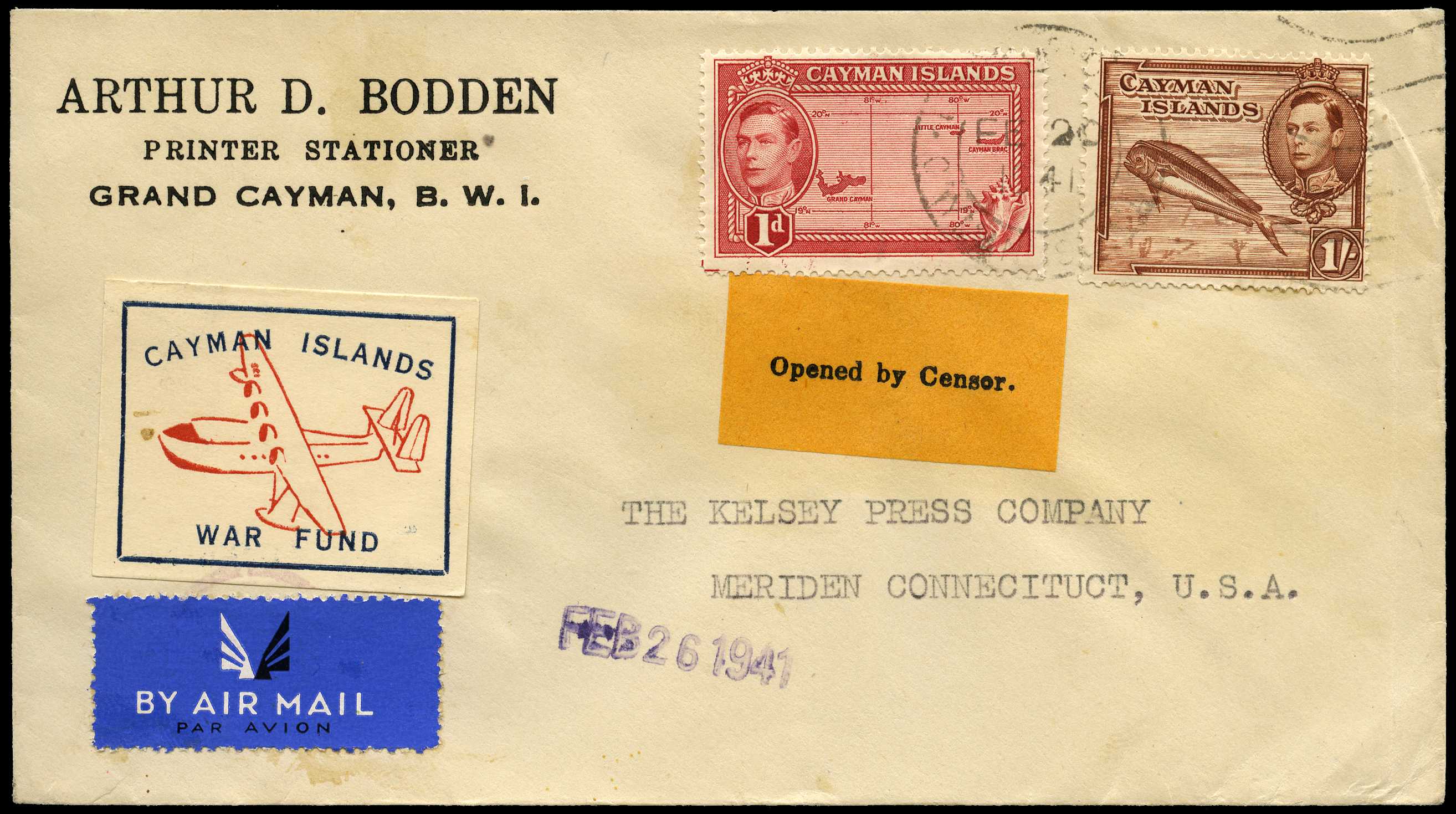 1941 Very attractive cover to the US bearing...