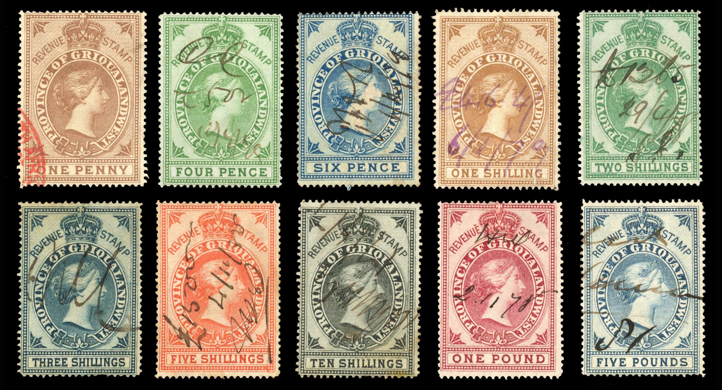 Griqualand Revenues 1879 Bourne Head set used