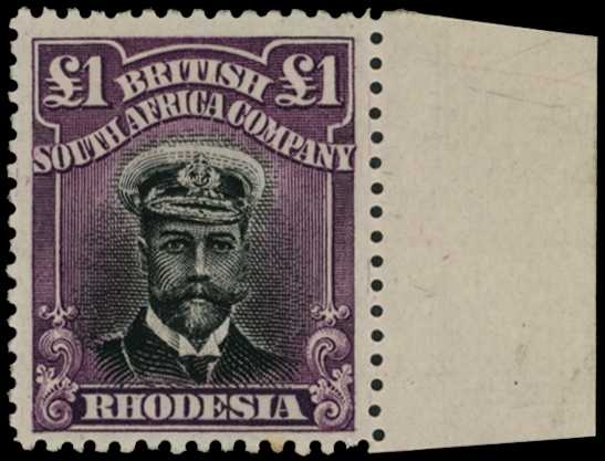 1913-7 £1 Head Die II, perf 14. Right...