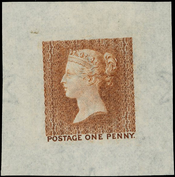 1919 1d Die proof of the first (Later rejected) die