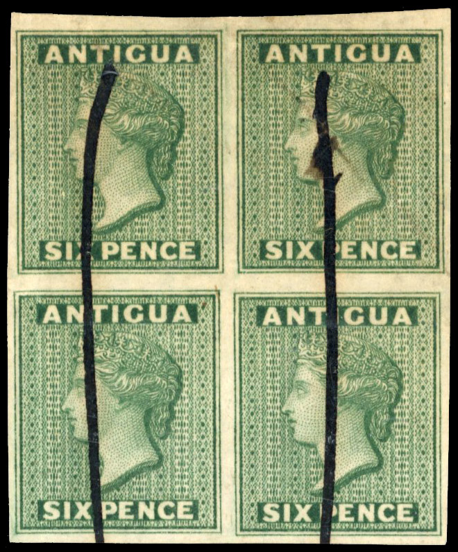 Antigua 1860-80s accumulation unused and used