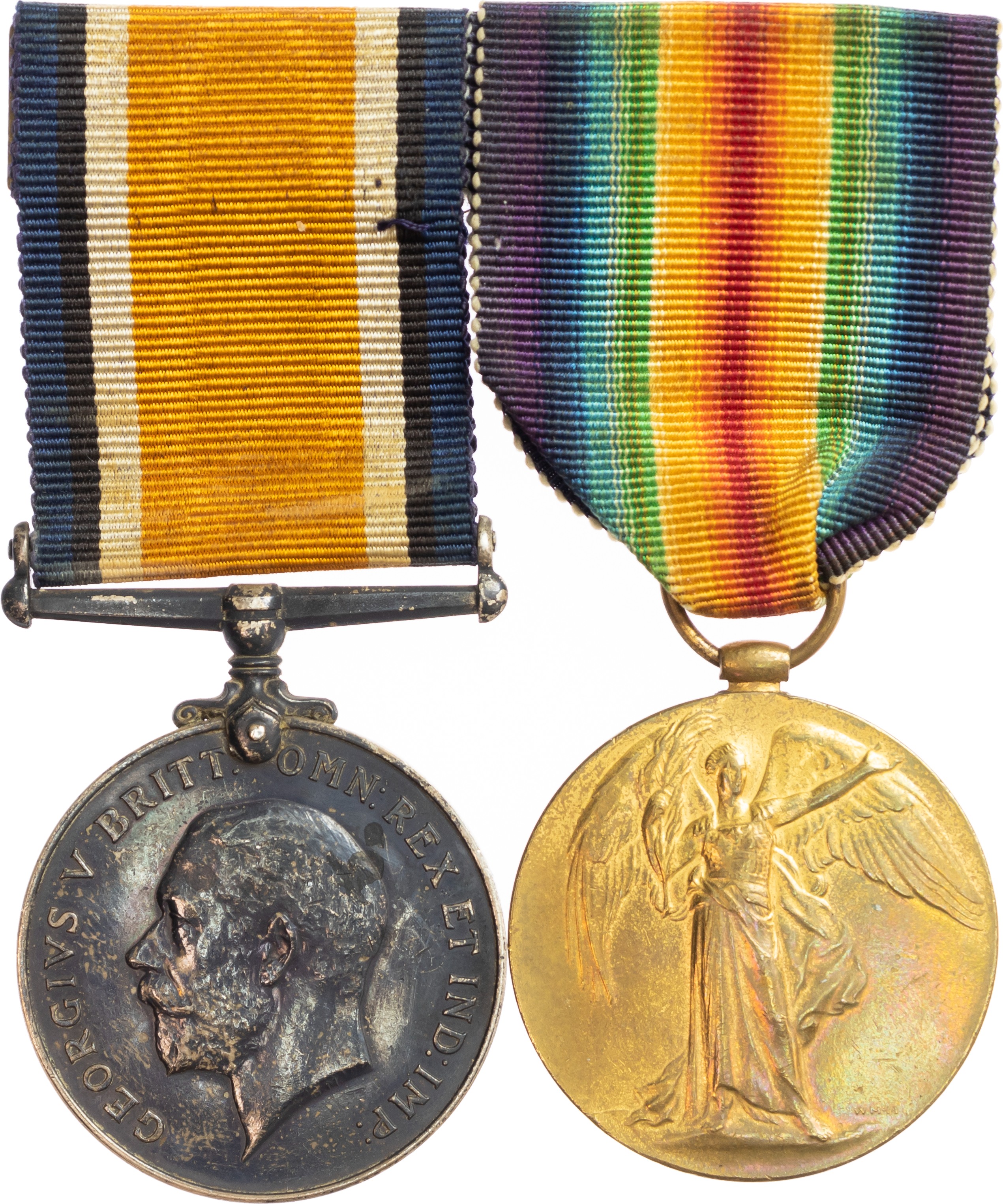 A Mesopotamia Casualty Pair awarded to Private Frederick Harding Hudson