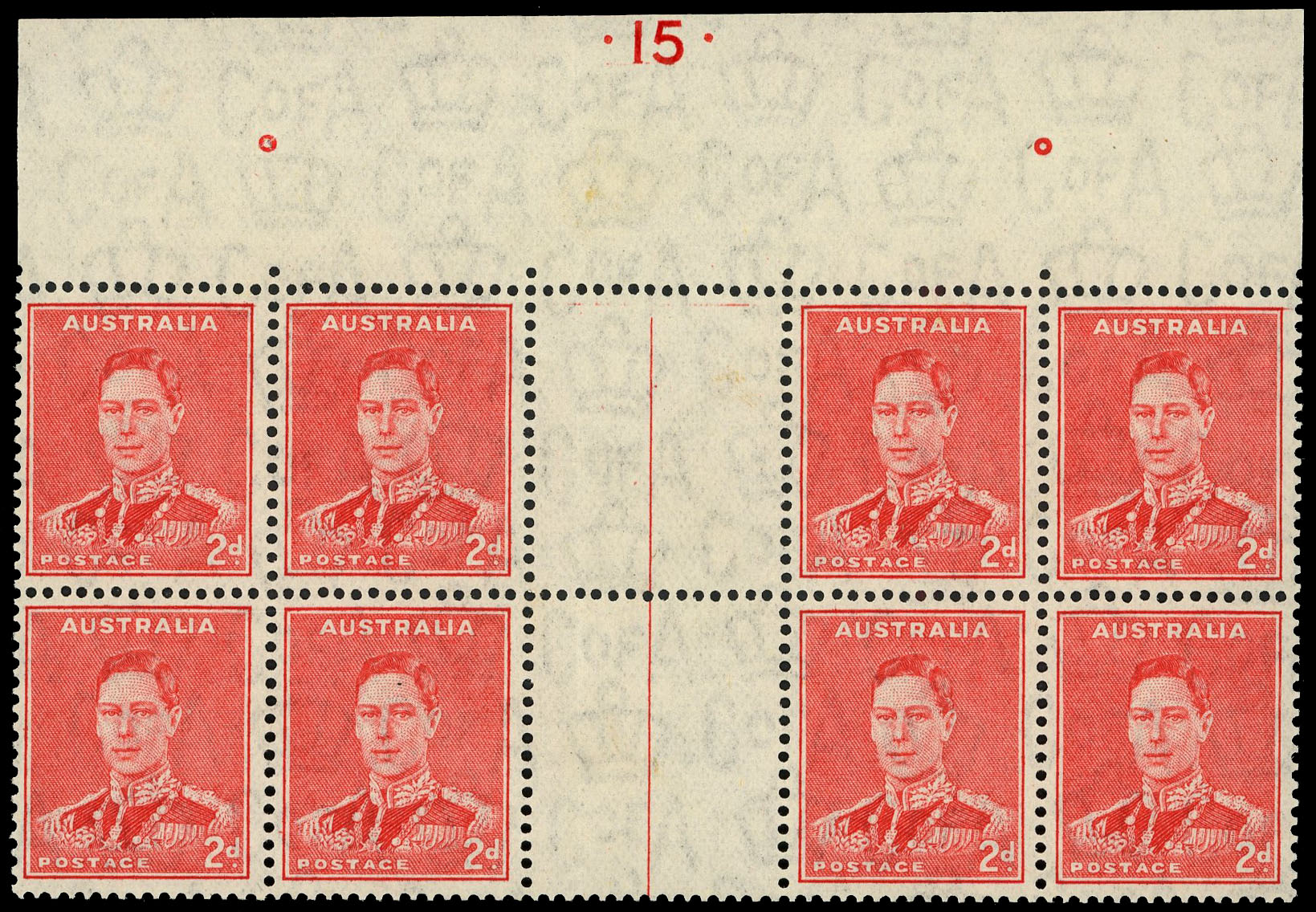 Australia SG 184 Plate .15. block mint