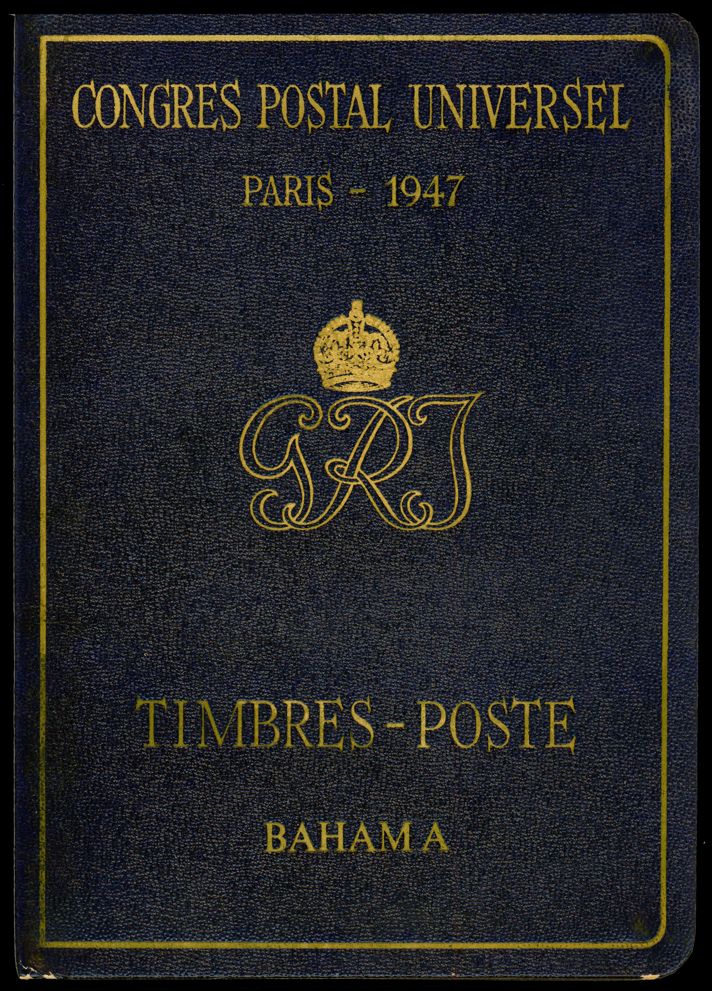 British Commonwealth 1947 UPU presentation folders Bahamas, Barbados and Brit Honduras 