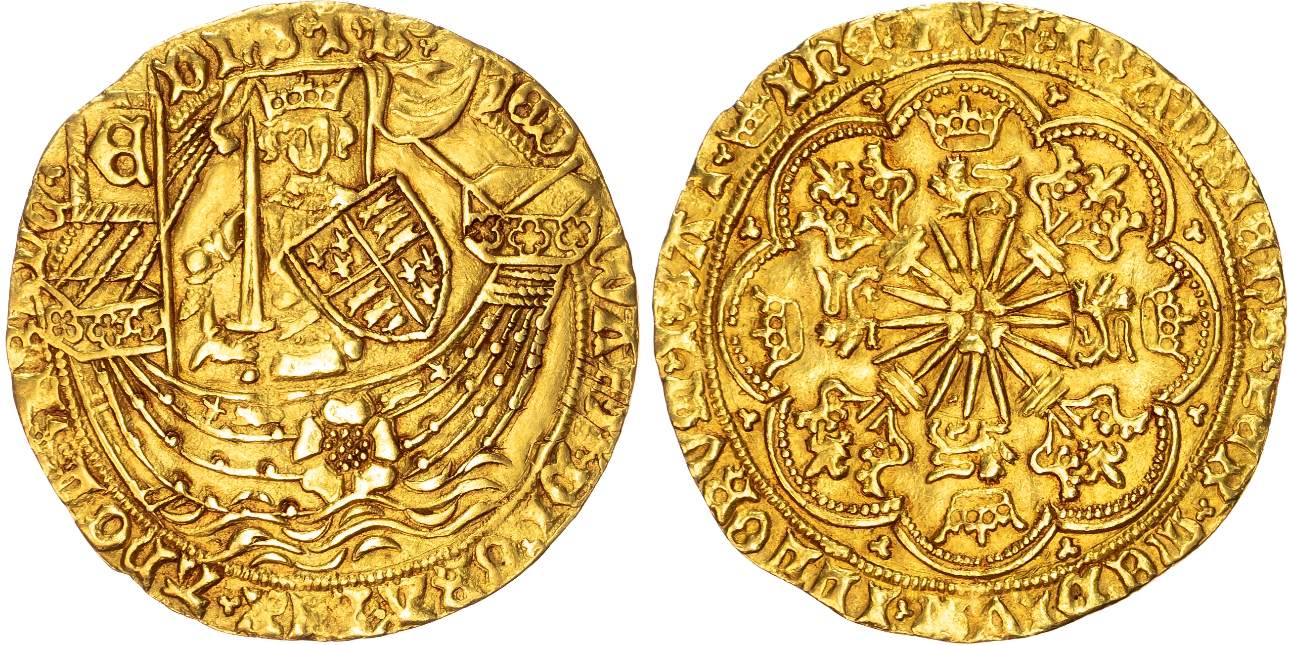 Edward IV (First Reign, 1461-1470), Light Coinage (1464-1470), AV Ryal, London mint.