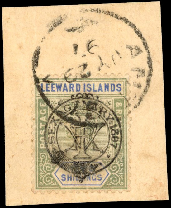 Leeward Islands SG 16 1897 5s Jubilee used