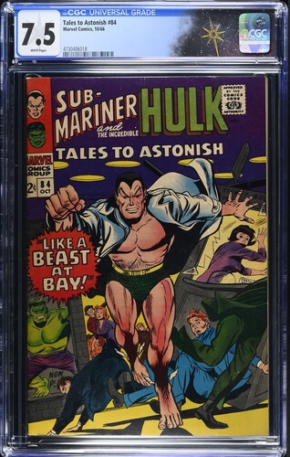 Tales to Astonish #84 CGC 7.5 Stan Lee story, Gene Colan & Dick Ayers cover (Marvel Comics, 1966) Off-white to white pages
