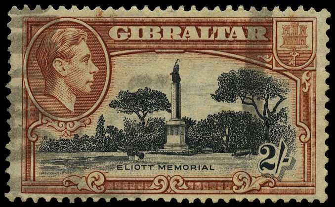 1938-51 2/- perf 13 with R9/3 'bird on...