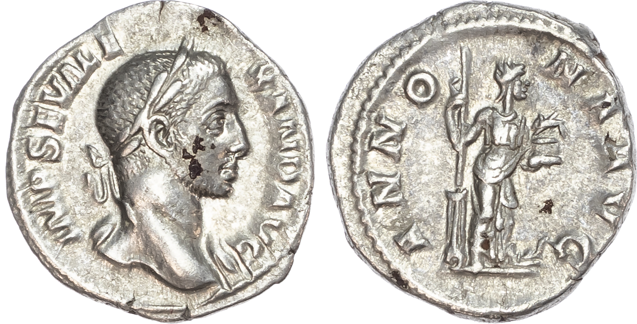 Severus Alexander (AD 222-235) AR Denarius, Rome, AD 228-213, 3.15g. 