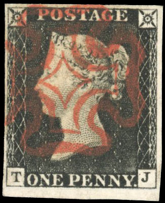 1840 1d Black Pl.3. Used example (TD)