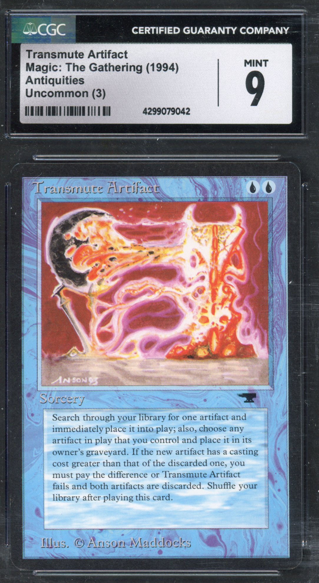 CGC 9 Transmute Artifact - Antiquities 1994