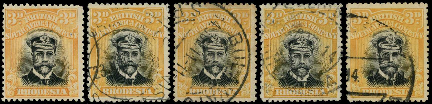 1913-7 3d Head Die II, perf 14. Large part...