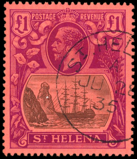 St Helena SG 96 1922 £1 used