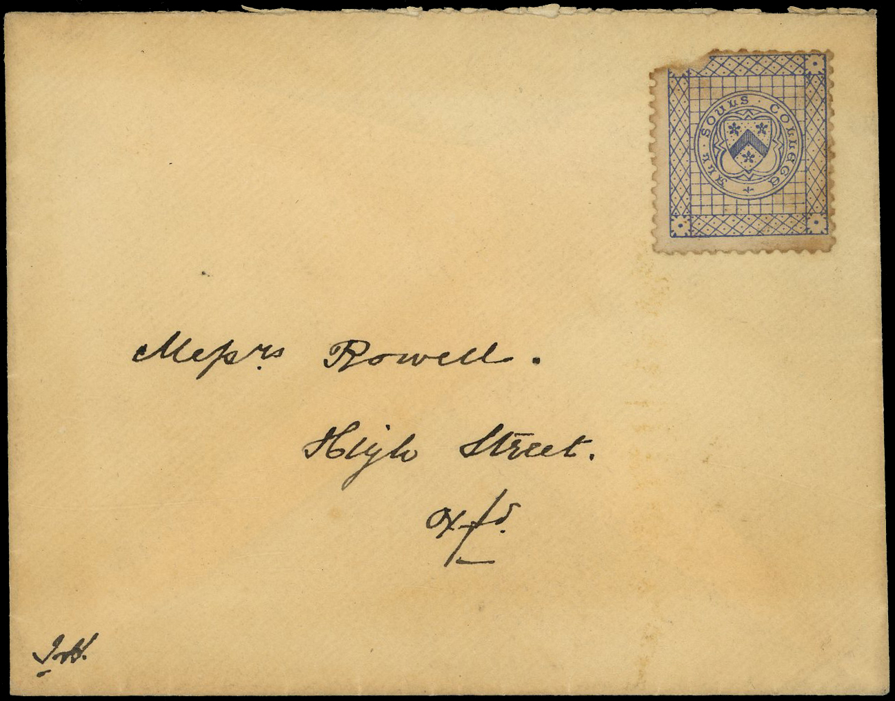 ALL SOULS COLLEGE, OXFORD: 1884 local cover 