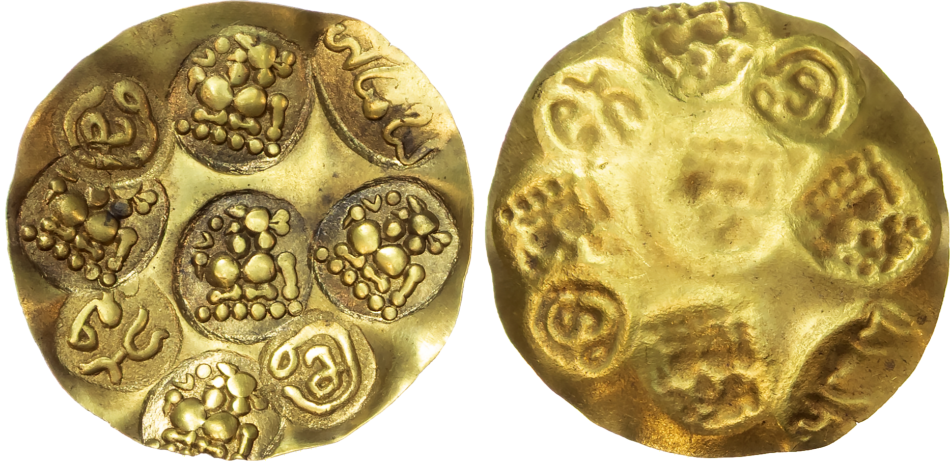 India, Nolambas of Nolambavadi, Nanni Nolamba (969-975 AD), gold Gadyana