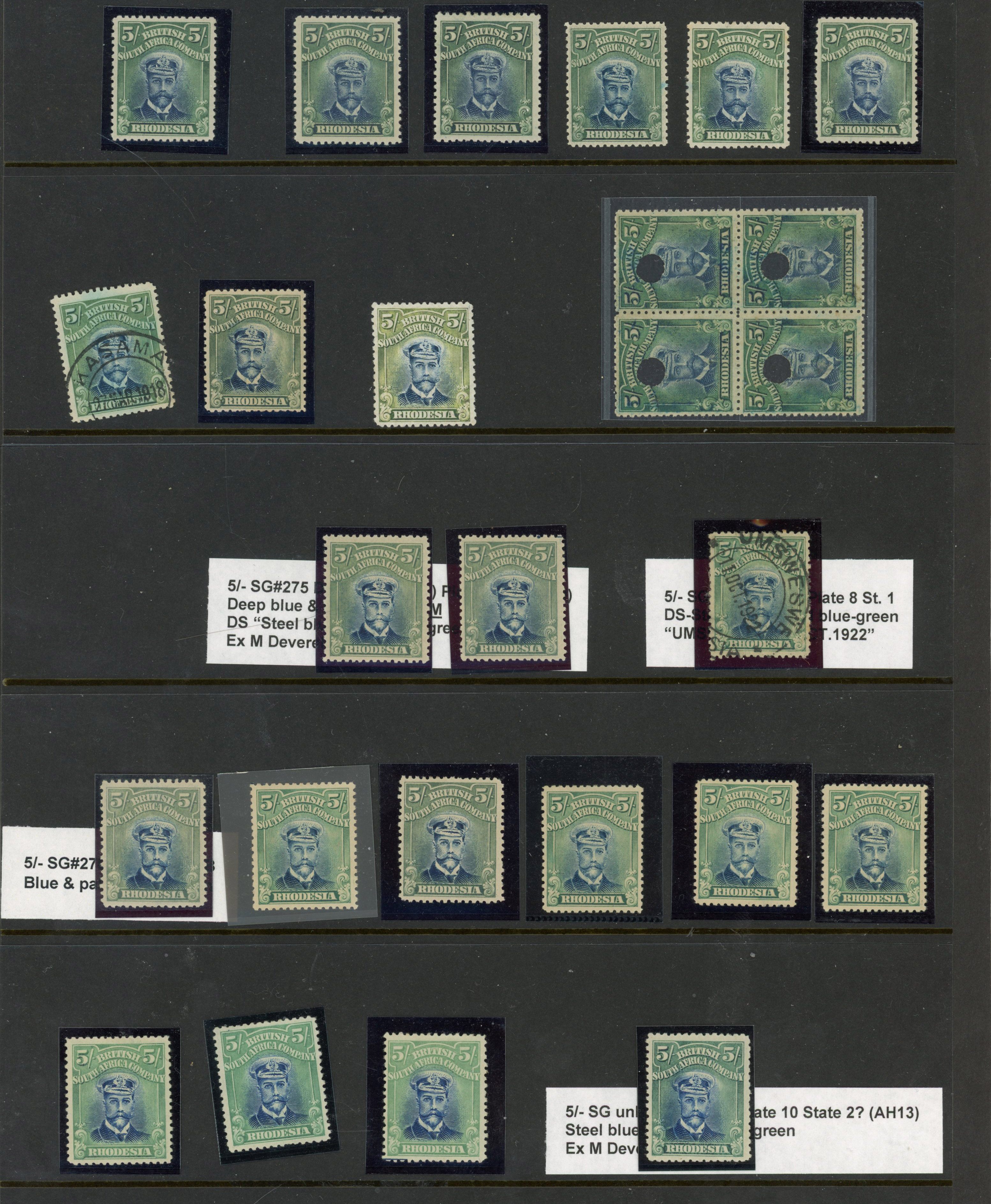 Rhodesia 5/- balance group