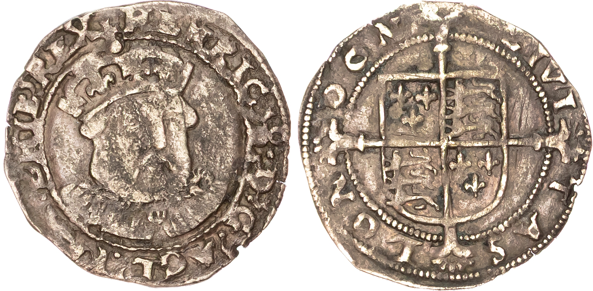 Edward VI (1547-1553) Groat, Southwark mint, struck in the name of Henry VIII (1547-48). 