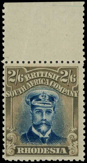 1918-21 2/6d Head Die IIIB, perf 14, toned...