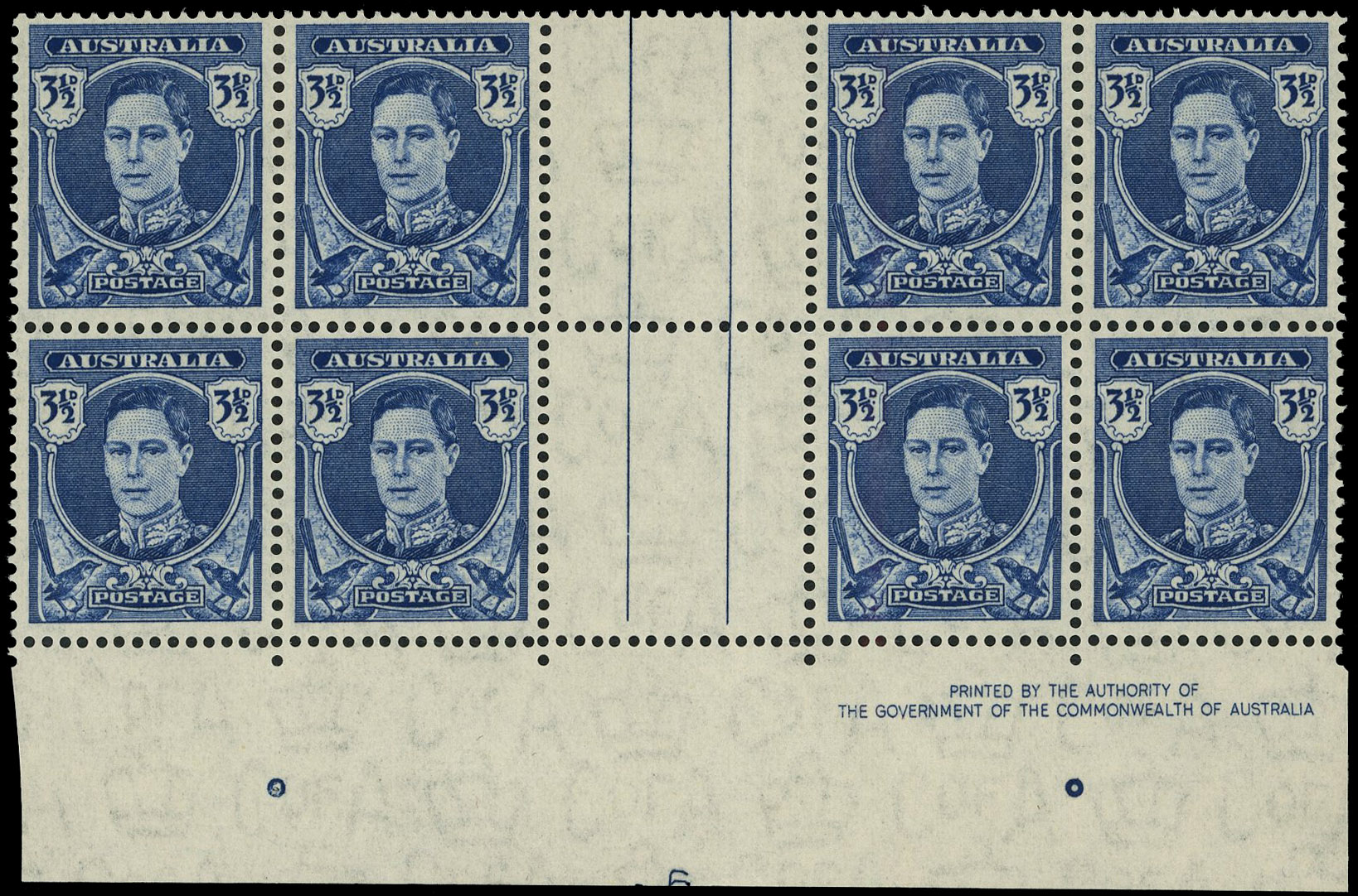 Australia SG 207 Plate -6- block mint