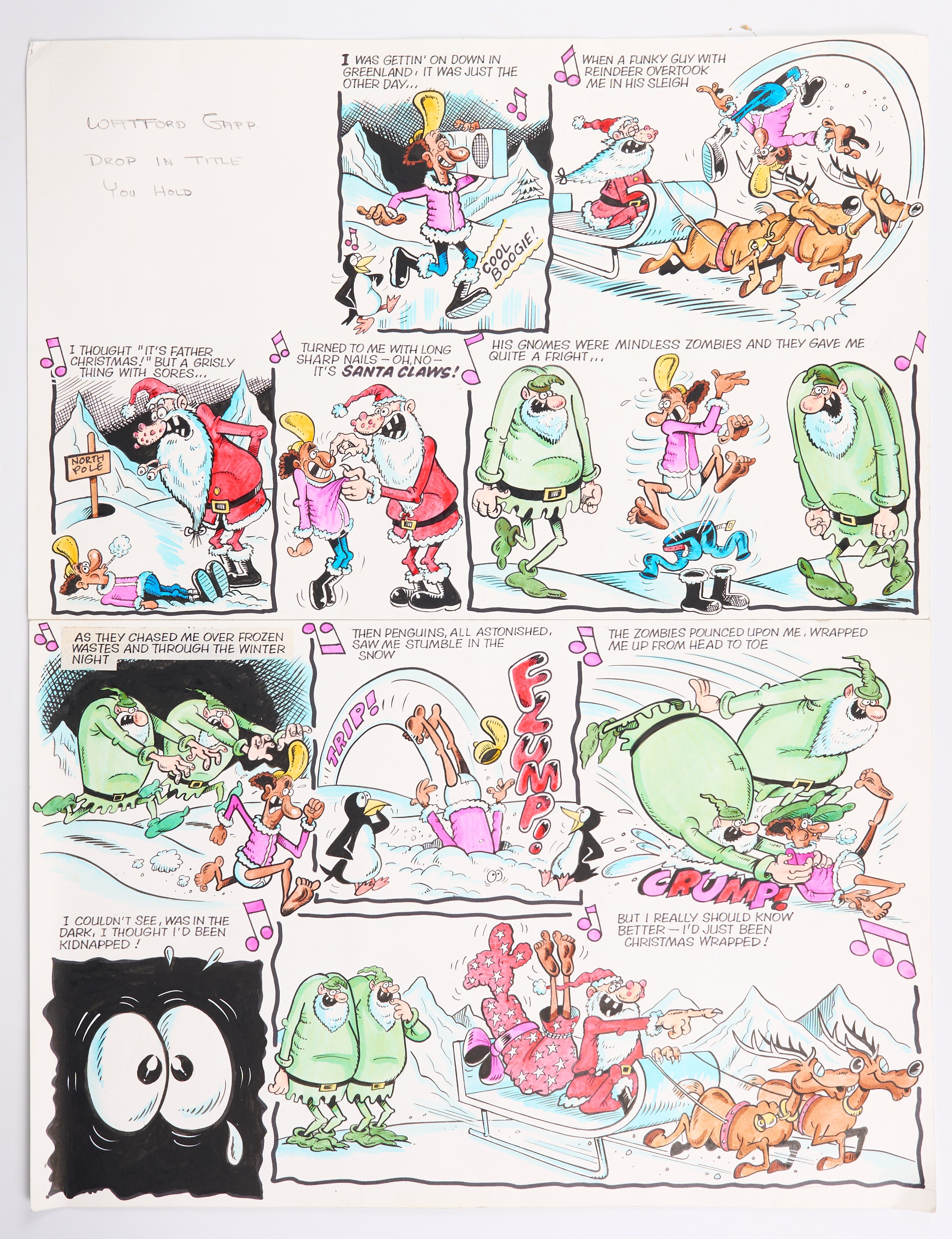 Buster 22nd December 1990 Lucy Lastic Colour Story Page & Whizzer And Chips Story Page (Various, 1988-90) Total 2