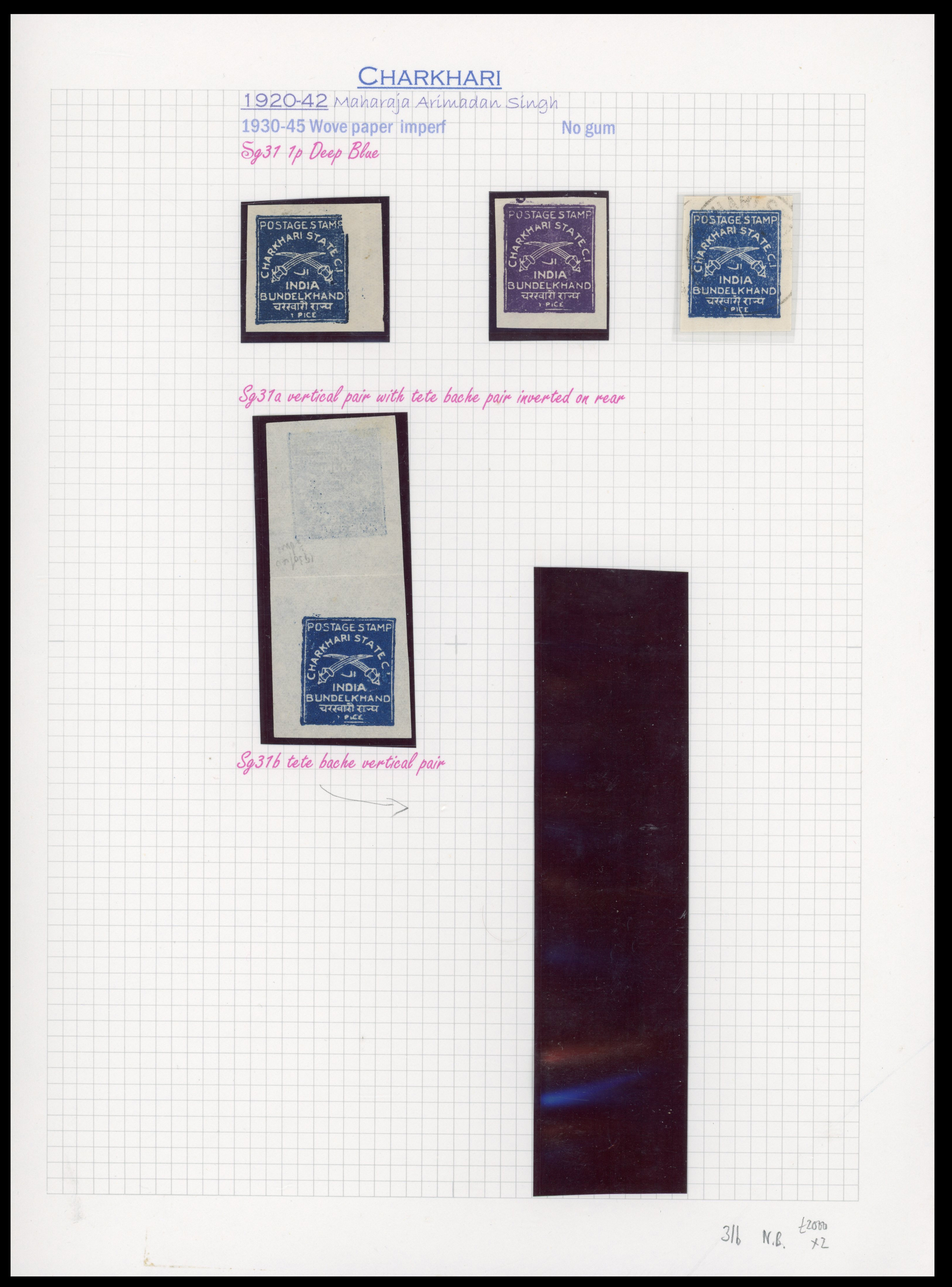 I.F.S Charkhari SG 31-44 mint and used collection